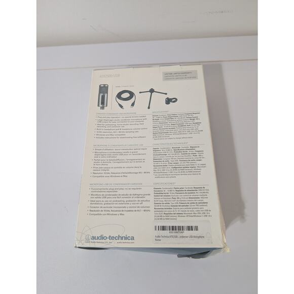 Audio-Technica ATR2500-USB Cardioid Condenser USB Microphone NEW UNOPENED - Picture 2 of 4